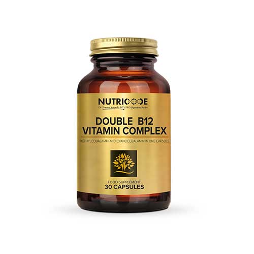 Complex dublu de vitamina B12 | Nutricode Double B12 Vitamin Complex dezvoltat de medic Tomasz Jeżewski