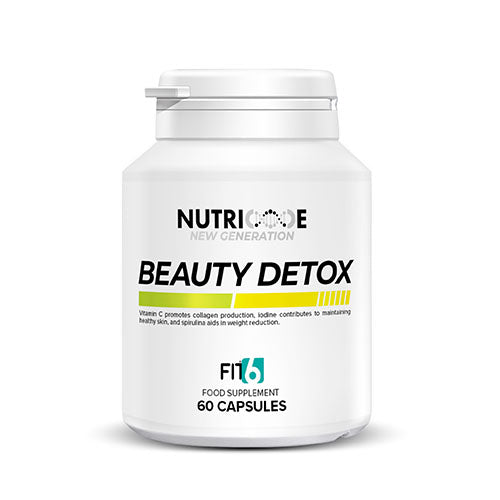 Supliment complex cu spirulină, kelp, chlorella, colagen și hialuronic| Nutricode BEAUTY DETOX New Generation