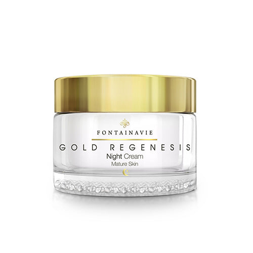 Cremă anti-îmbătrânire pentru noapte cu aur coloidal FONTAINAVIE Gold Regenesis